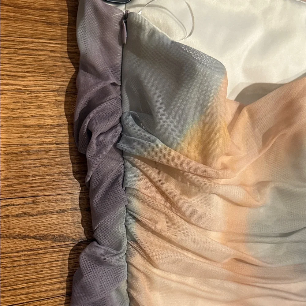 ZARA Strapless Ruched Dress - Picture 3 of 3